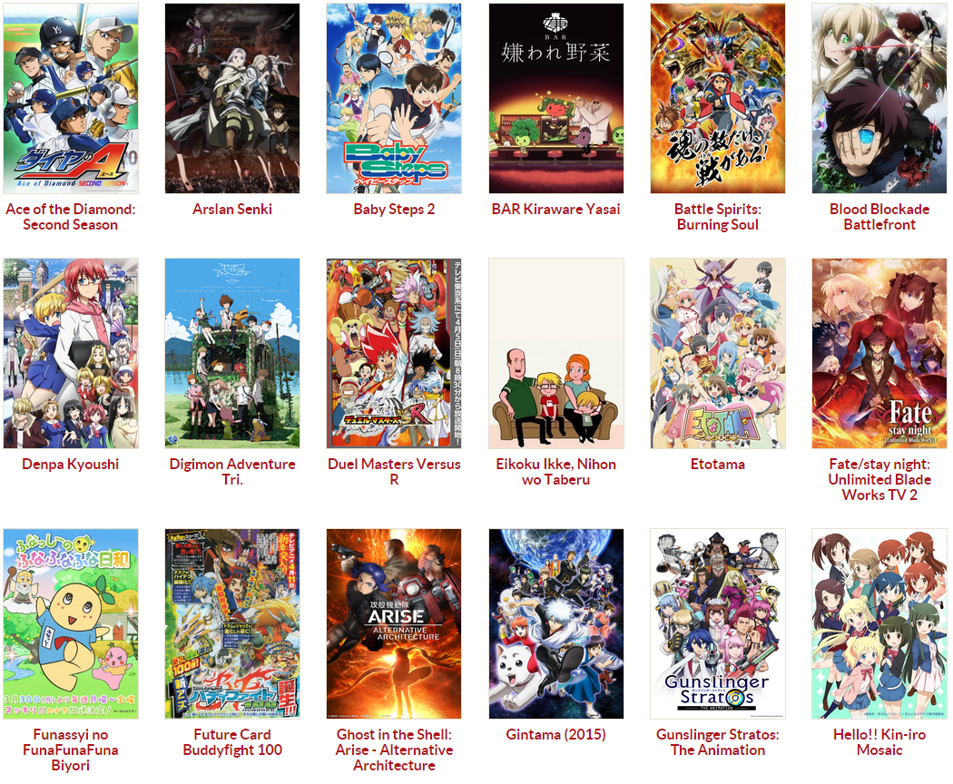 Spring Anime Catalogue 2015 – METANORN